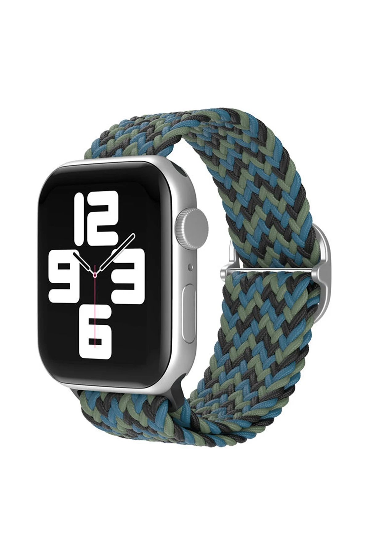 Apple Watch 38mm Star Kordon - Zigzag Mavi-Yeşil-(5796)