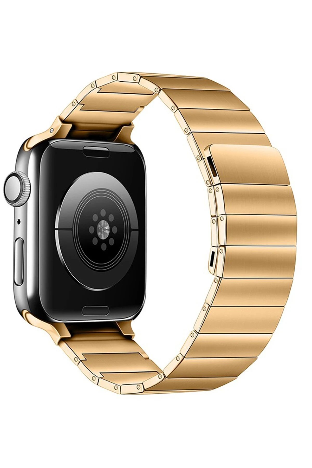 Apple Watch 42mm KR404 Huks Kordon - Gold-(5796)