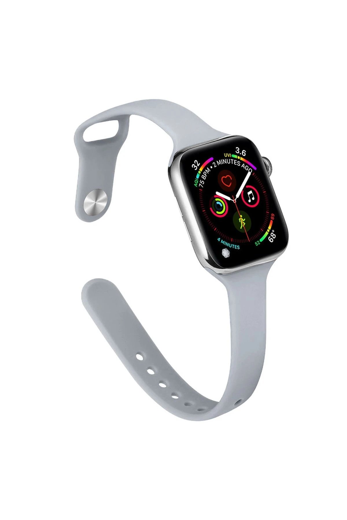 Apple Watch 38mm Klasik Kordon - Açık Gri-(5796)