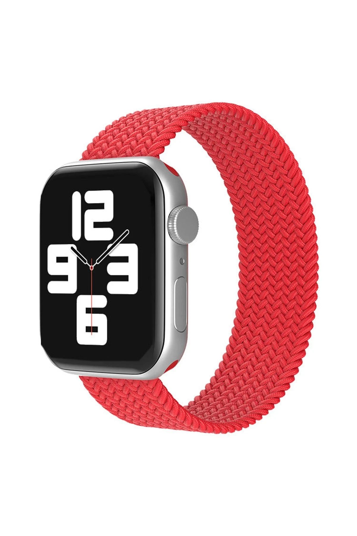 Apple Watch 38mm Ayarlı Solo Silikon Kordon - Kırmızı-(5796)