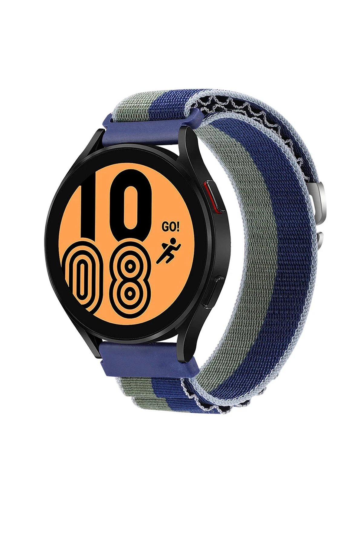 Watch 22mm KR410 Kumaş Kordon - Lacivert-Yeşil-(5796)