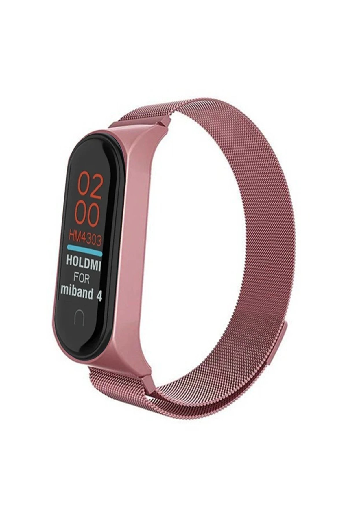 Xiaomi Mi Band 4 Metal Mıknatıslı Kordon - Rose-(5796)
