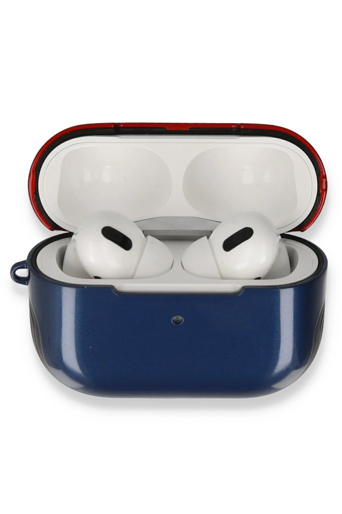 Airpods 3 (3.nesil) 3in1 Kılıf - Lacivert-Kırmızı-(5796)