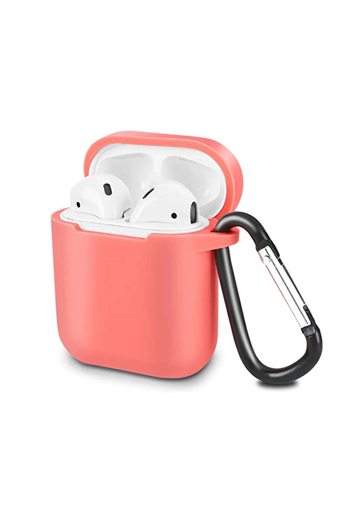 Airpods 2 (2.nesil) Sert Silikon Kılıf - Fuşya-(5796)