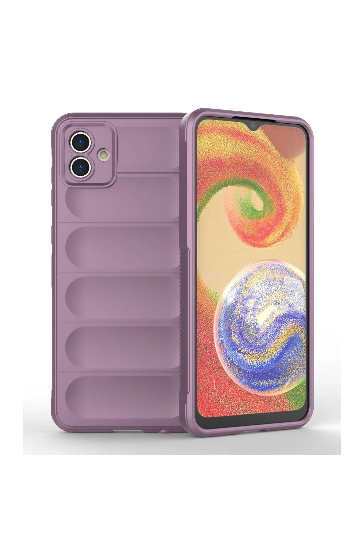 Samsung Galaxy A04E Kılıf Optimum Silikon - Mor-(5796)