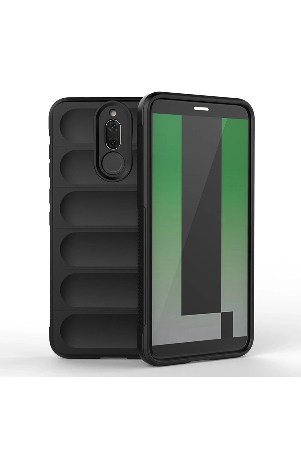 Huawei Mate 10 Lite Kılıf Optimum Silikon - Siyah-(5796)