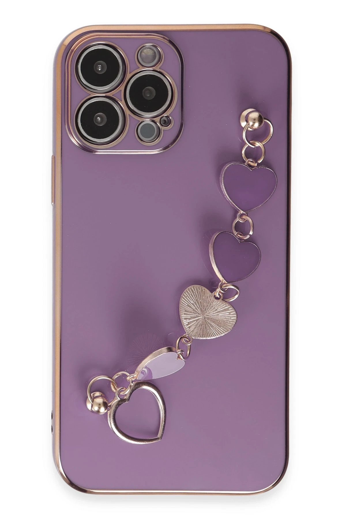 iPhone 13 Pro Kılıf Esila Silikon - Mor-(5796)