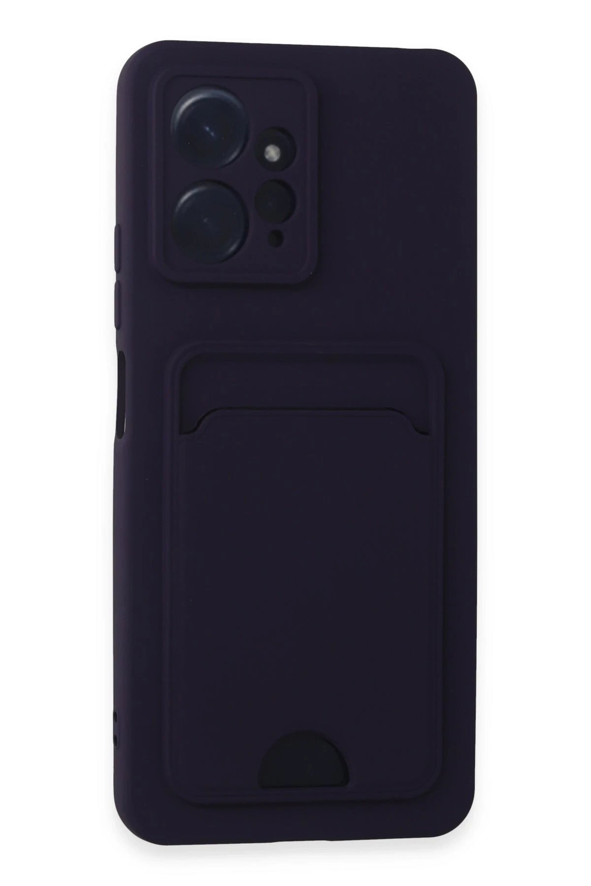Xiaomi Redmi Note 12 4G Kılıf Kelvin Kartvizitli Silikon - Derin Mor-(5796)