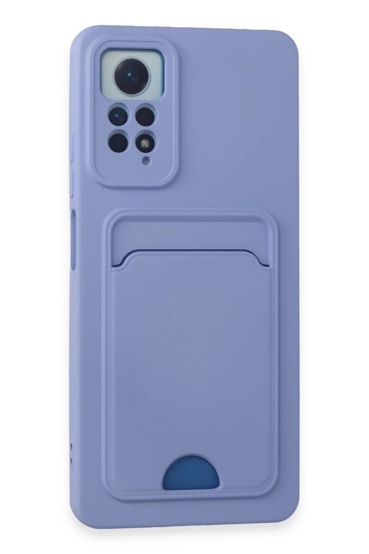 Xiaomi Redmi Note 11 Pro Kılıf Kelvin Kartvizitli Silikon - Lila-(5796)