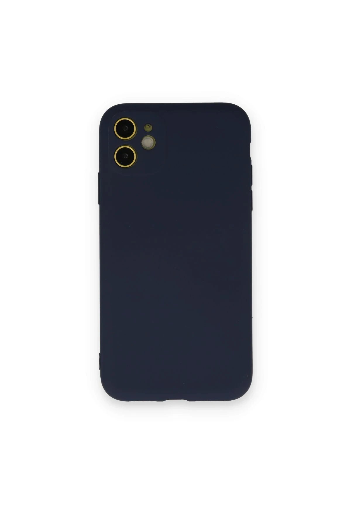 iPhone 12 Mini Kılıf Nano içi Kadife Silikon - Lacivert-(5796)