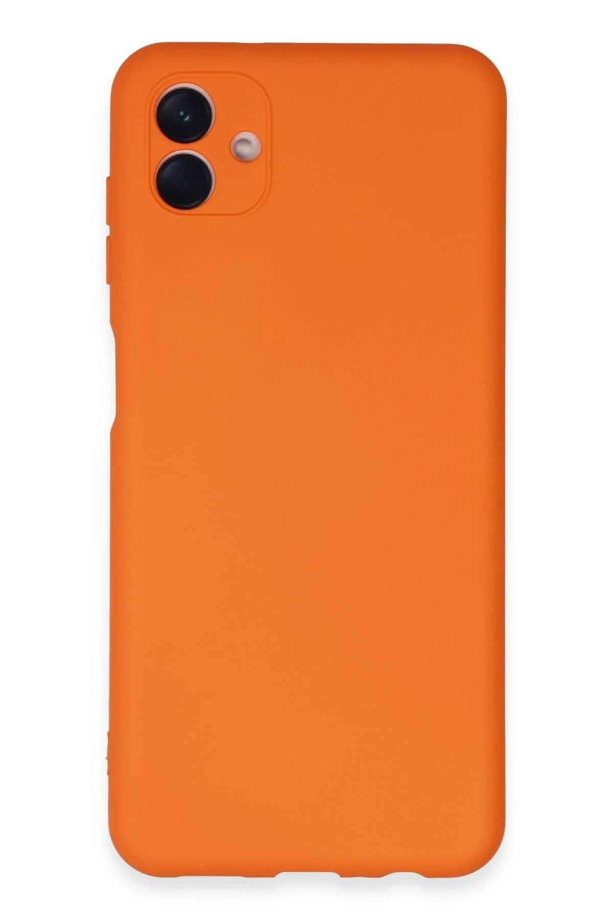 Samsung Galaxy A04E Kılıf Nano içi Kadife Silikon - Turuncu-(5796)