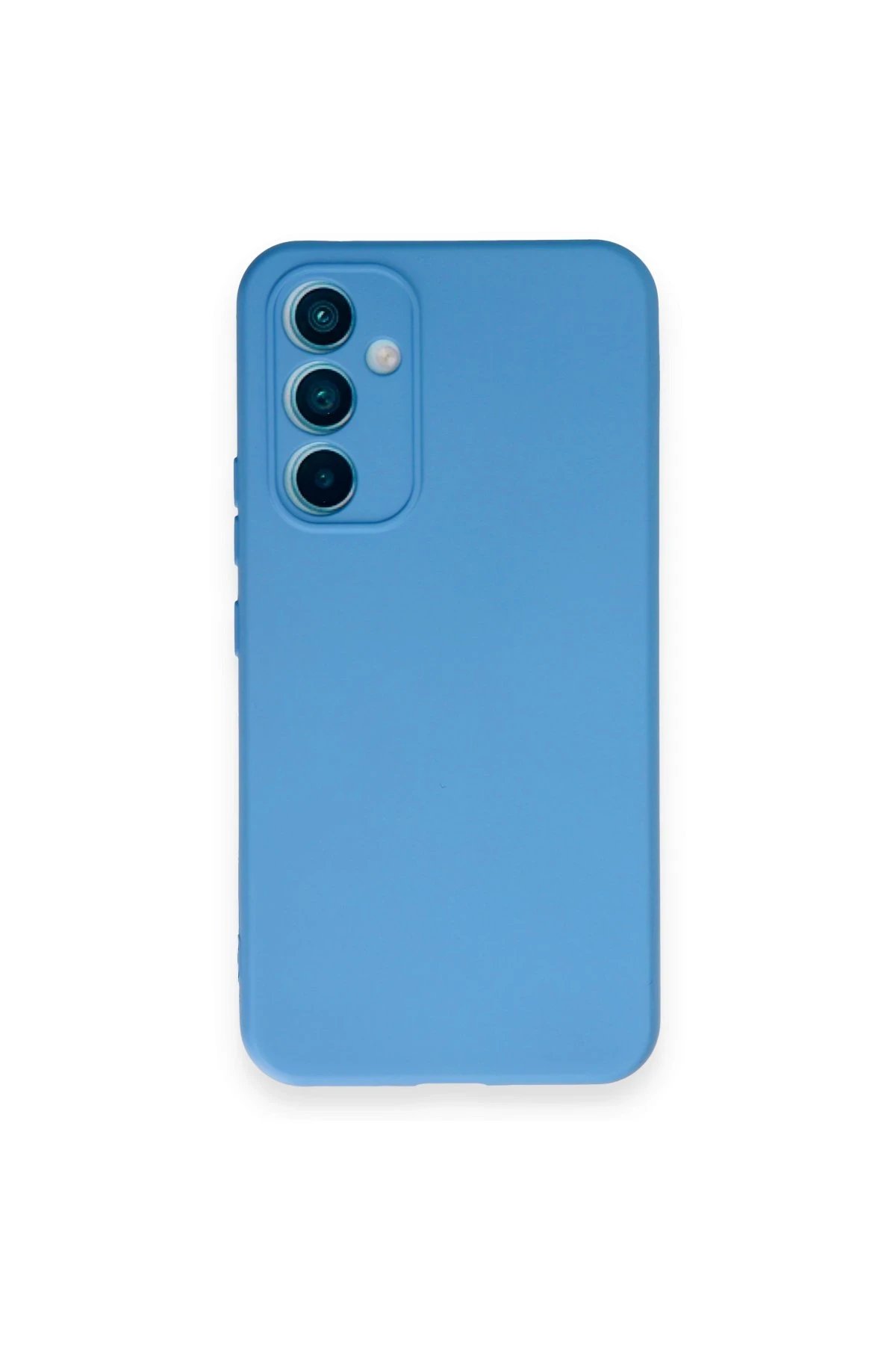 Samsung Galaxy A54 5G Kılıf Nano içi Kadife Silikon - Mavi-(5796)