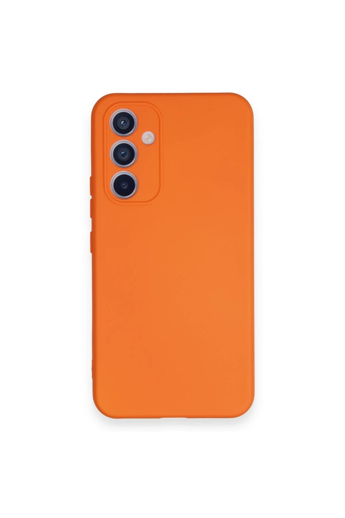 Samsung Galaxy A54 5G Kılıf Nano içi Kadife Silikon - Turuncu-(5796)