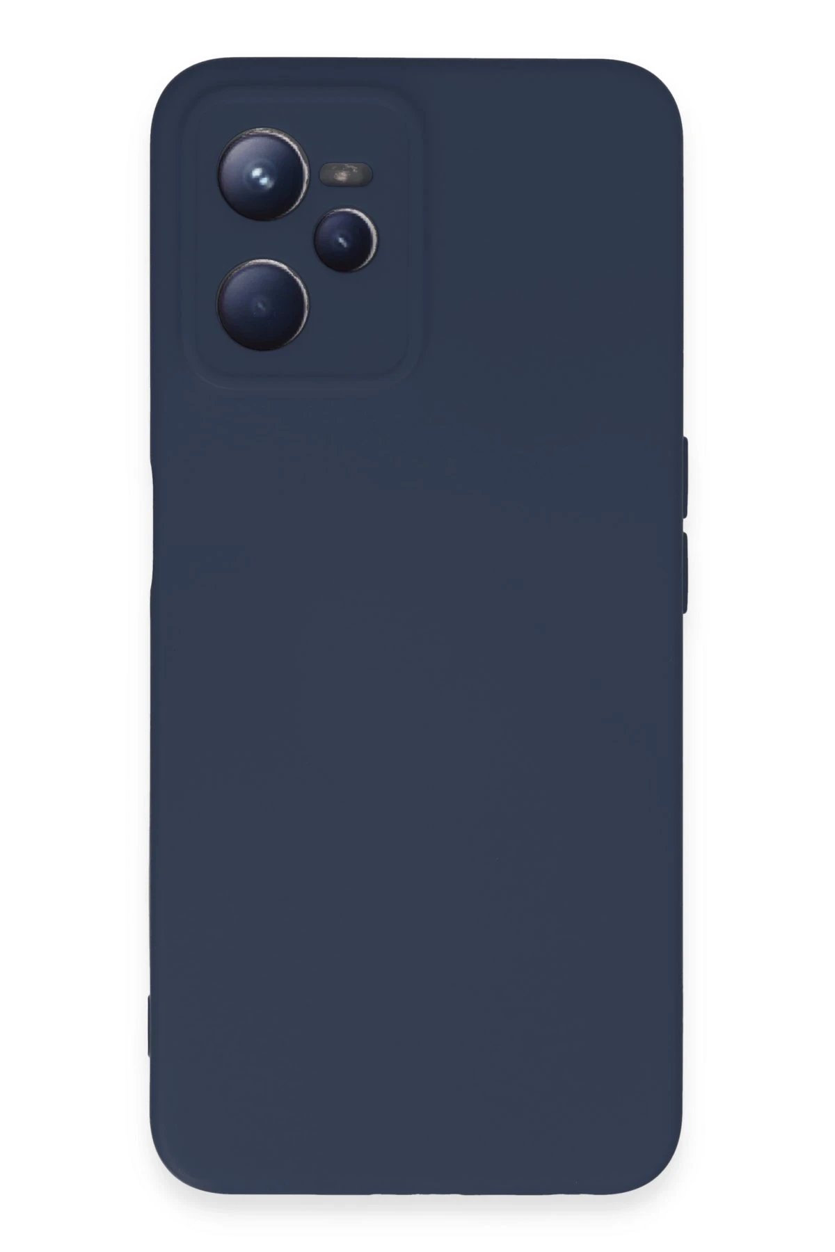 Realme C35 Kılıf Nano içi Kadife Silikon - Lacivert-(5796)