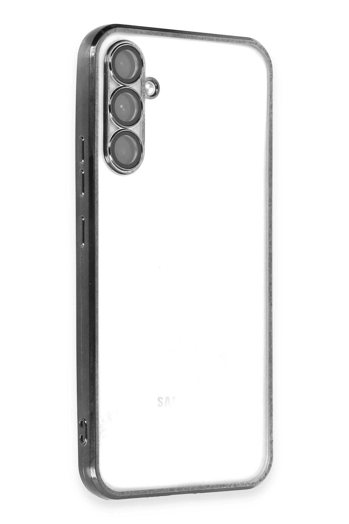 Samsung Galaxy A54 5G Kılıf Lensli Silikon - Siyah-(5796)