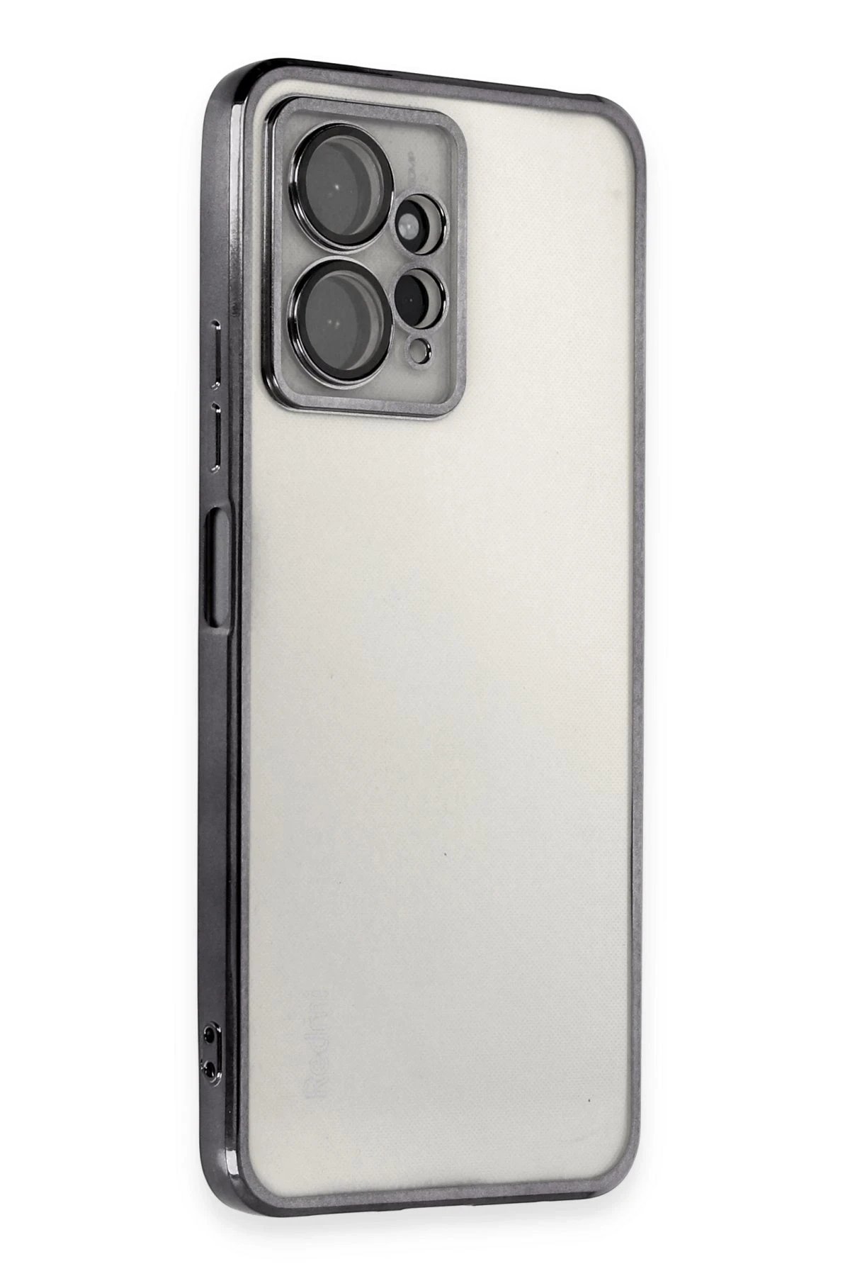 Xiaomi Redmi Note 12 4G Kılıf Lensli Silikon - Siyah-(5796)