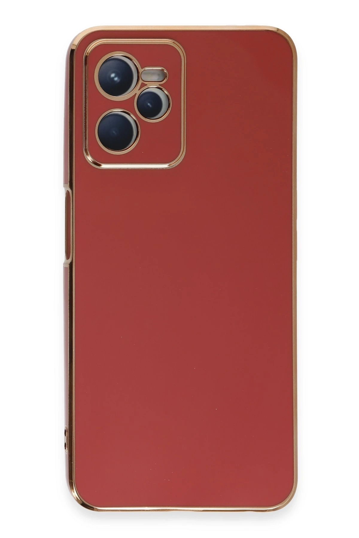 Realme C35 Kılıf Volet Silikon - Kırmızı-(5796)