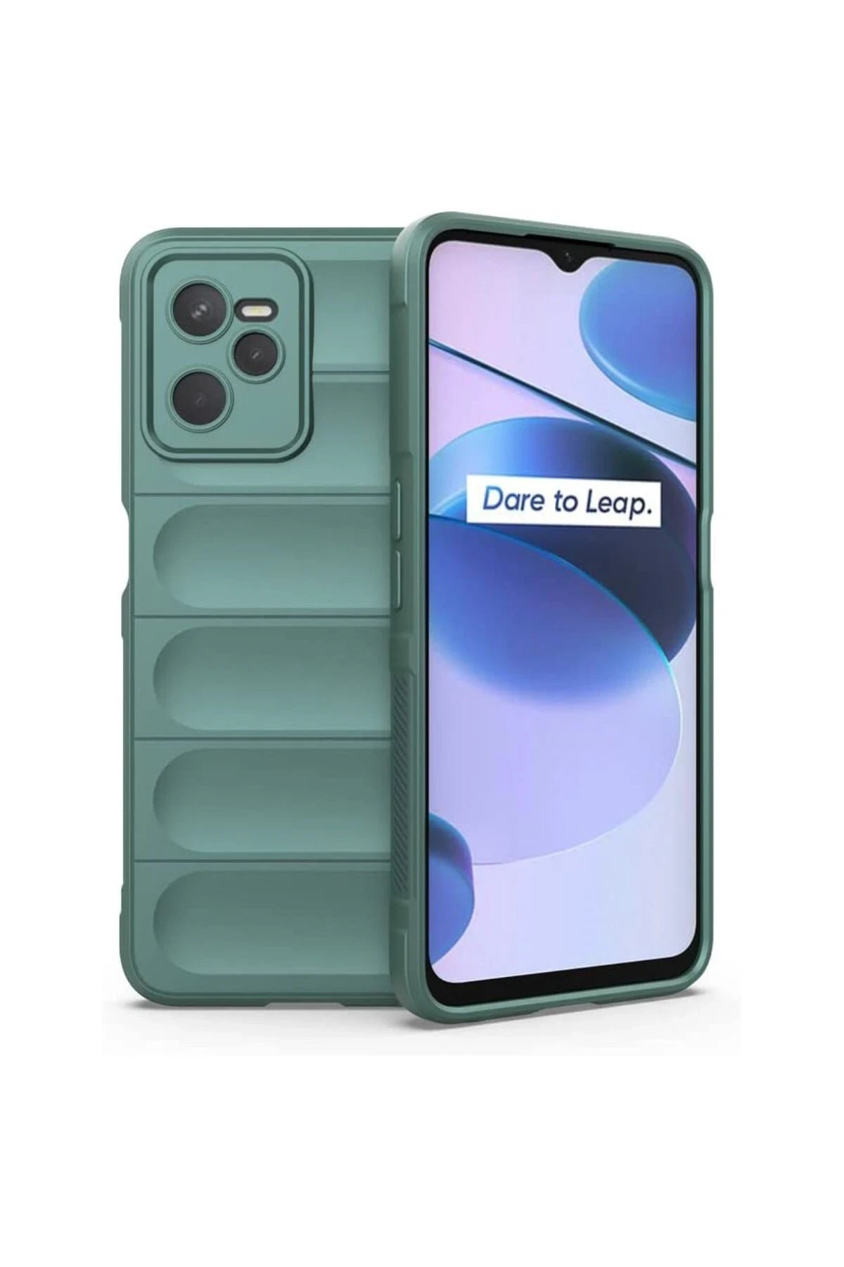 Realme C35 Kılıf Optimum Silikon - Koyu Yeşil-(5796)