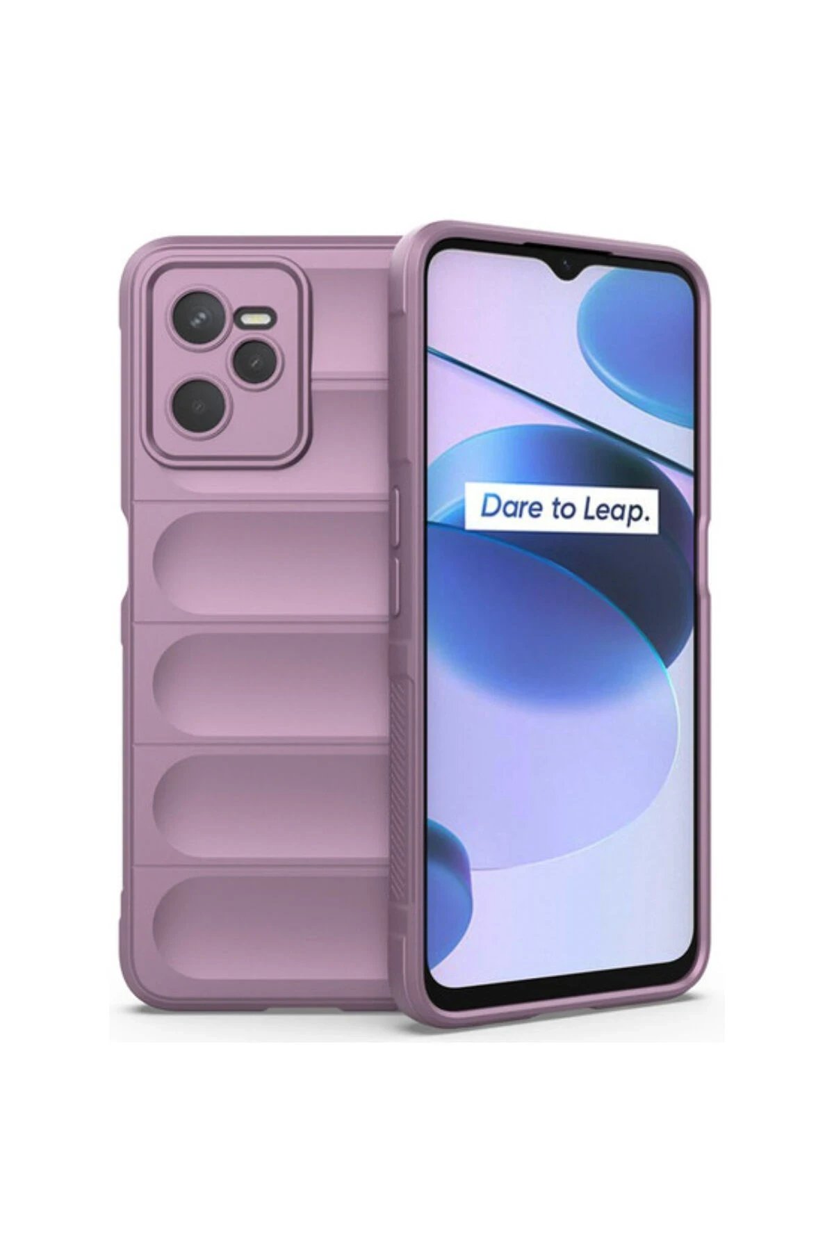 Realme C35 Kılıf Optimum Silikon - Mor-(5796)