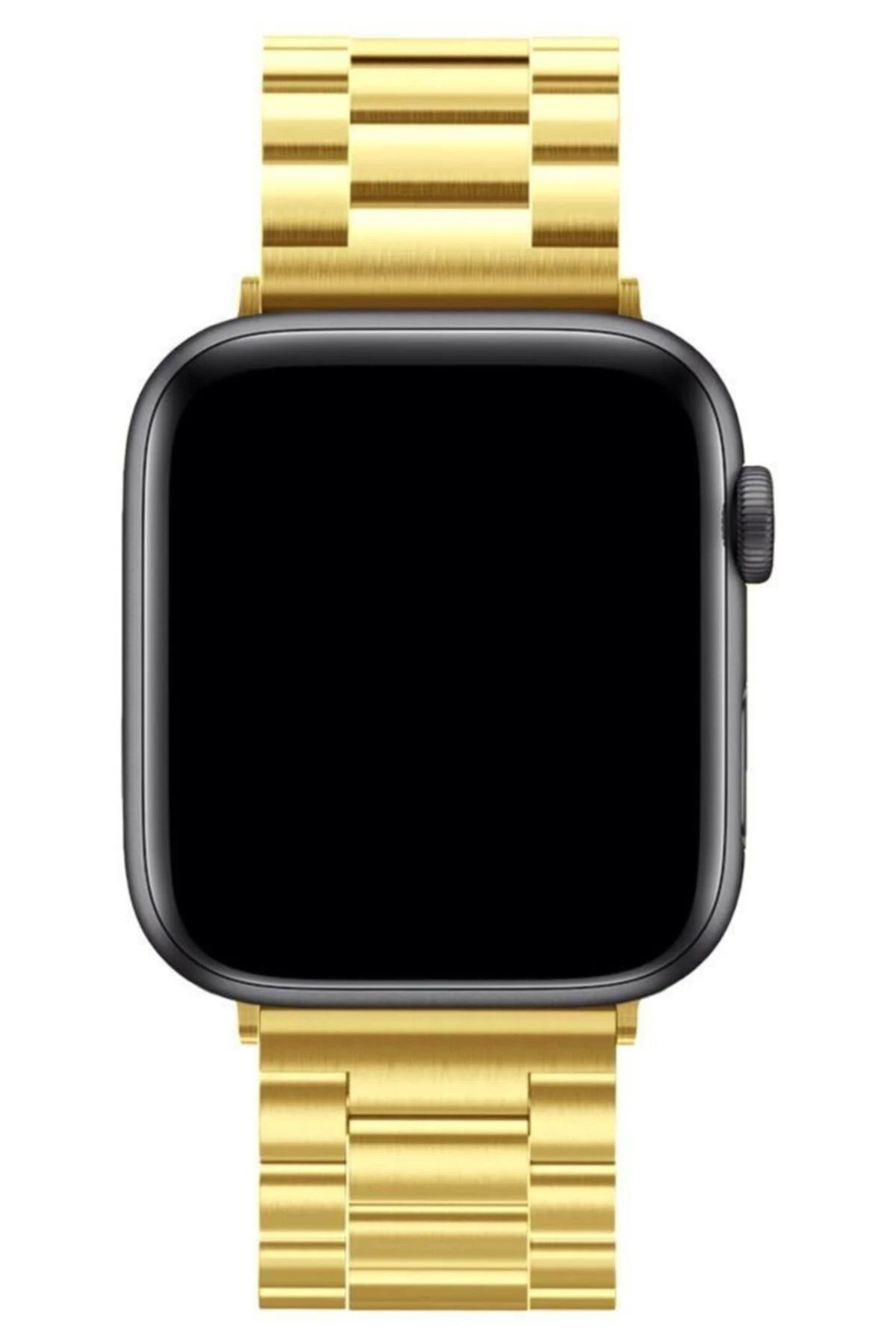 Apple Watch 42mm Metal Baklalı Kordon - Gold-(5796)