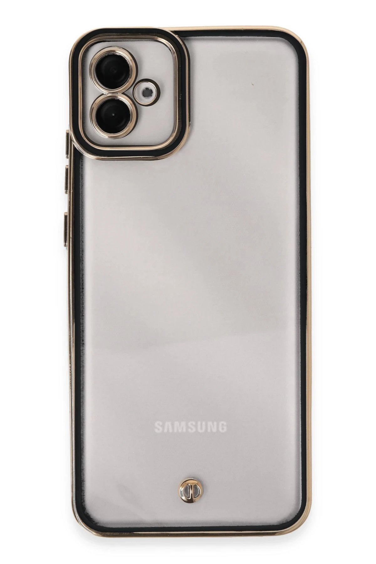 Samsung Galaxy A04E Kılıf Liva Lens Silikon - Siyah-(5796)