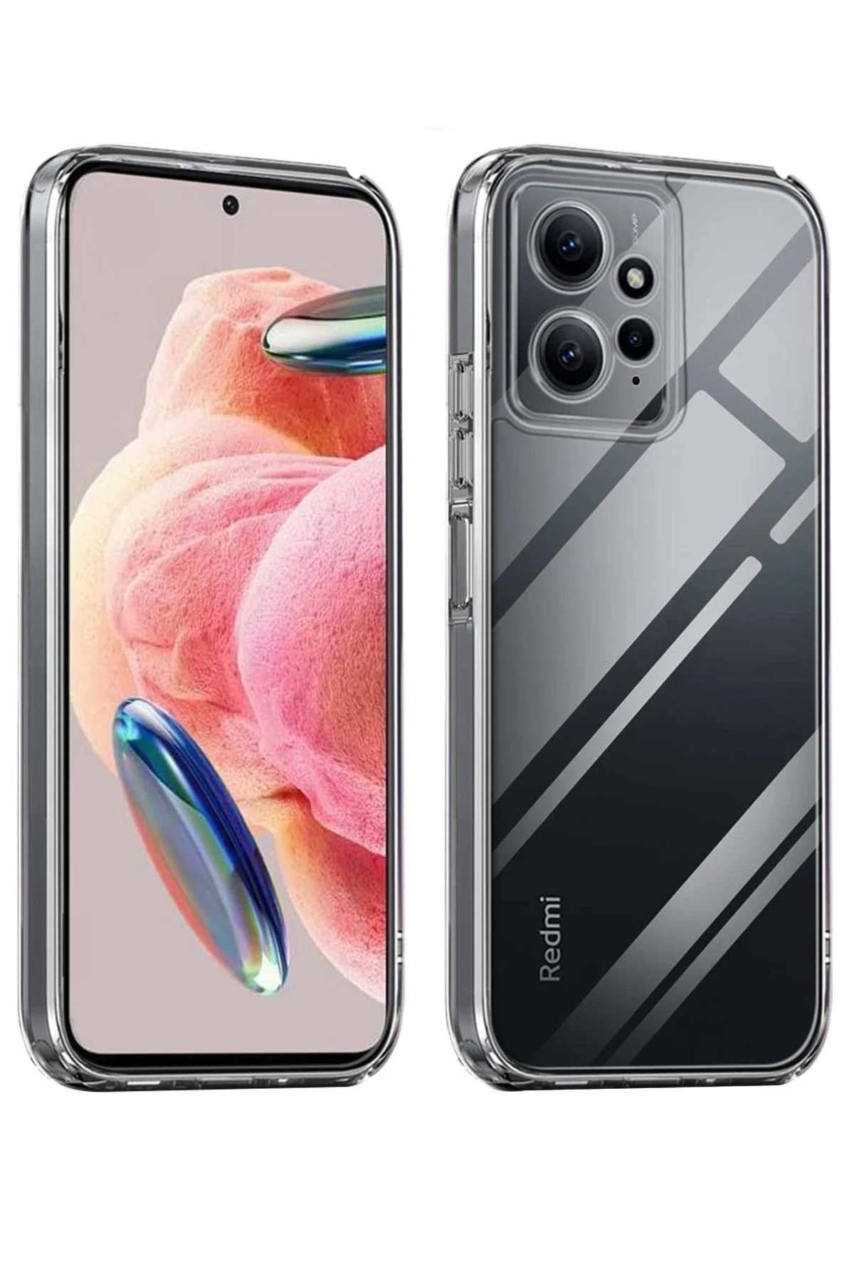 Xiaomi Redmi Note 12 4G Kılıf Lüx Şeffaf Silikon-(5796)