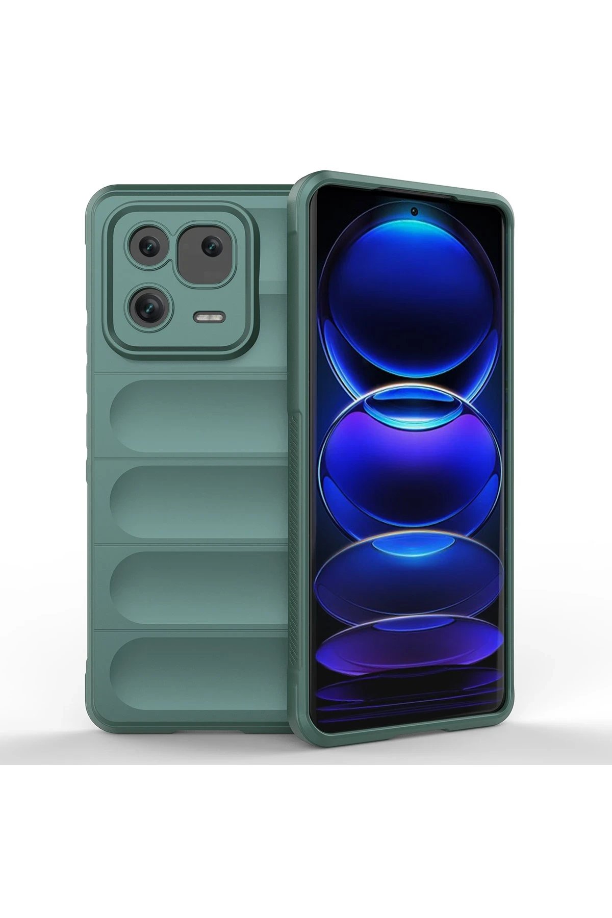 Xiaomi Mi 13 Kılıf Optimum Silikon - Koyu Yeşil-(5796)