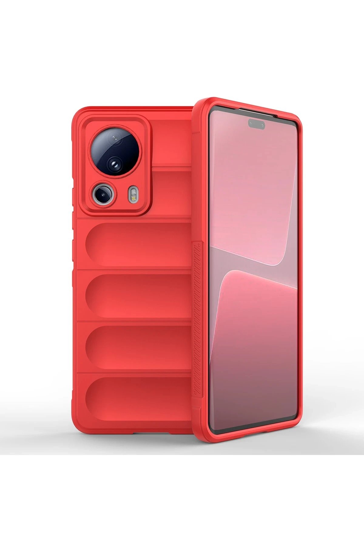 Xiaomi Mi 13 Lite Kılıf Optimum Silikon - Kırmızı-(5796)