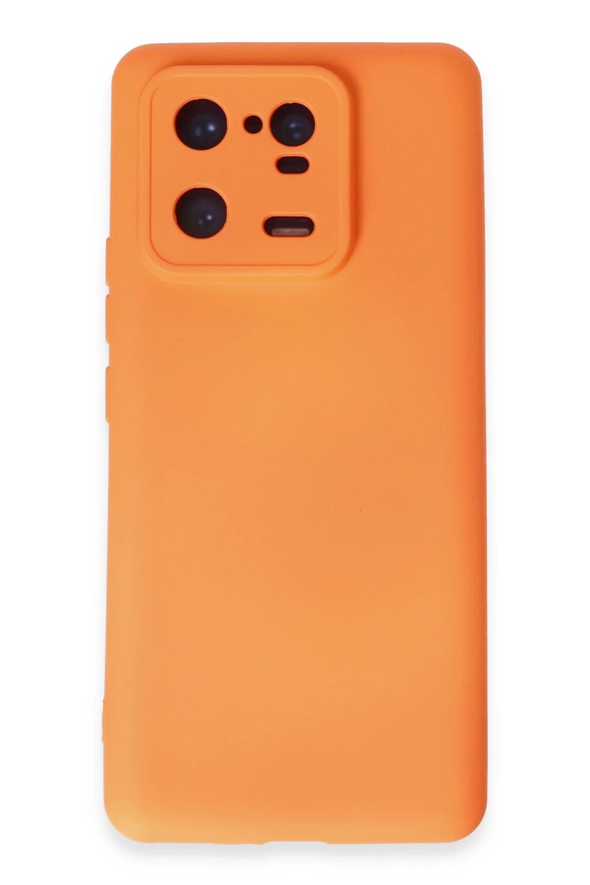 Xiaomi Mi 13 Pro Kılıf Nano içi Kadife Silikon - Turuncu-(5796)