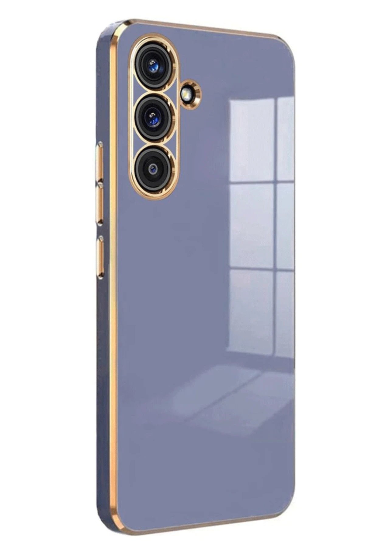 Samsung Galaxy A24 4G Kılıf Volet Silikon - Mavi-(5796)