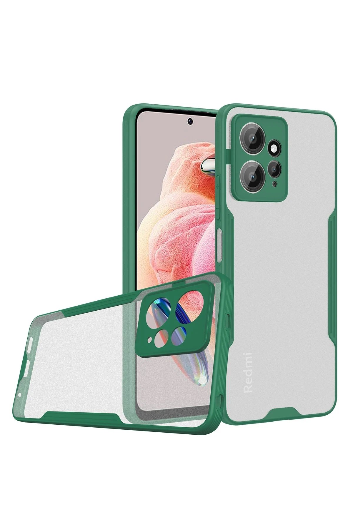 Xiaomi Redmi Note 12 4G Kılıf Platin Silikon - Yeşil-(5796)