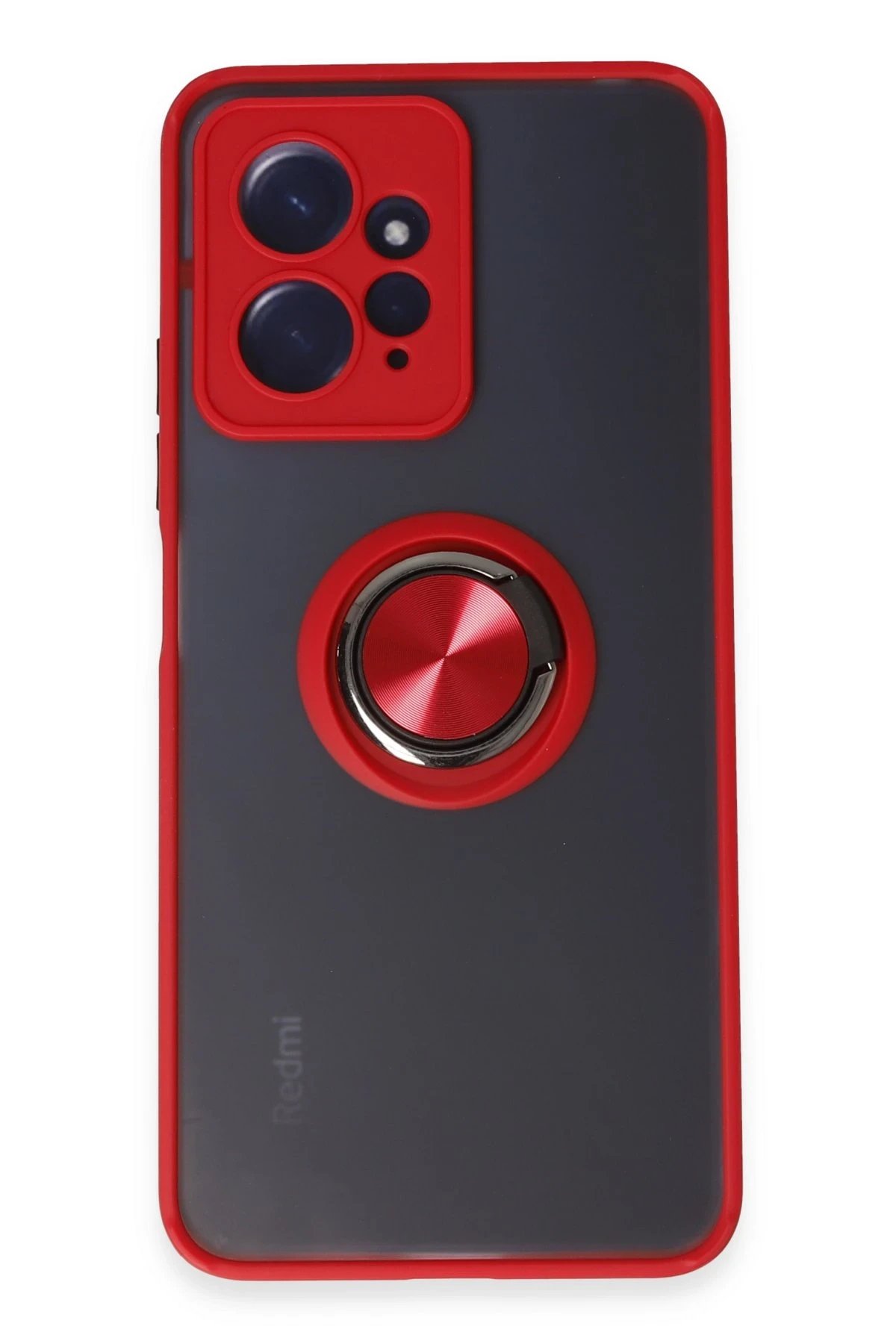 Xiaomi Redmi Note 12 4G Kılıf Montreal Yüzüklü Silikon Kapak - Kırmızı-(5796)