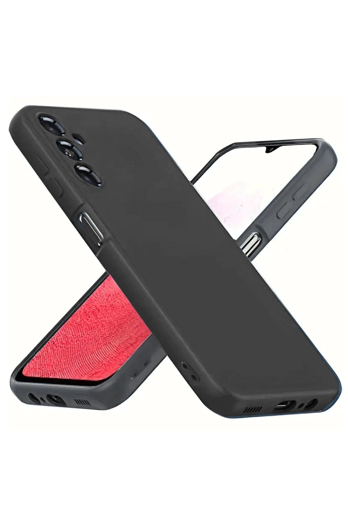 Samsung Galaxy A34 5G Kılıf First Silikon - Siyah-(5796)