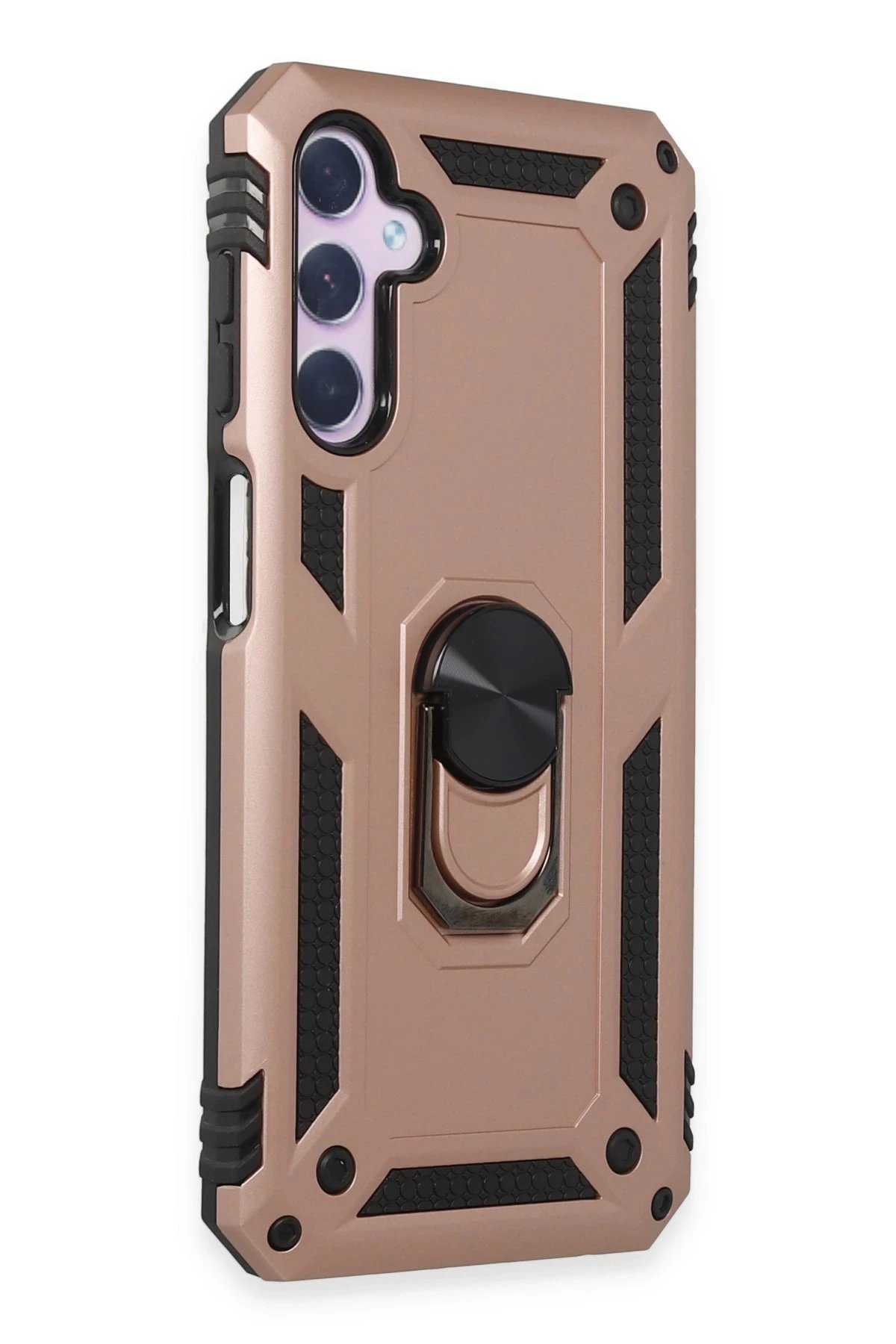 Samsung Galaxy A14 4G Kılıf Sofya Yüzüklü Silikon Kapak - Rose-(5796)