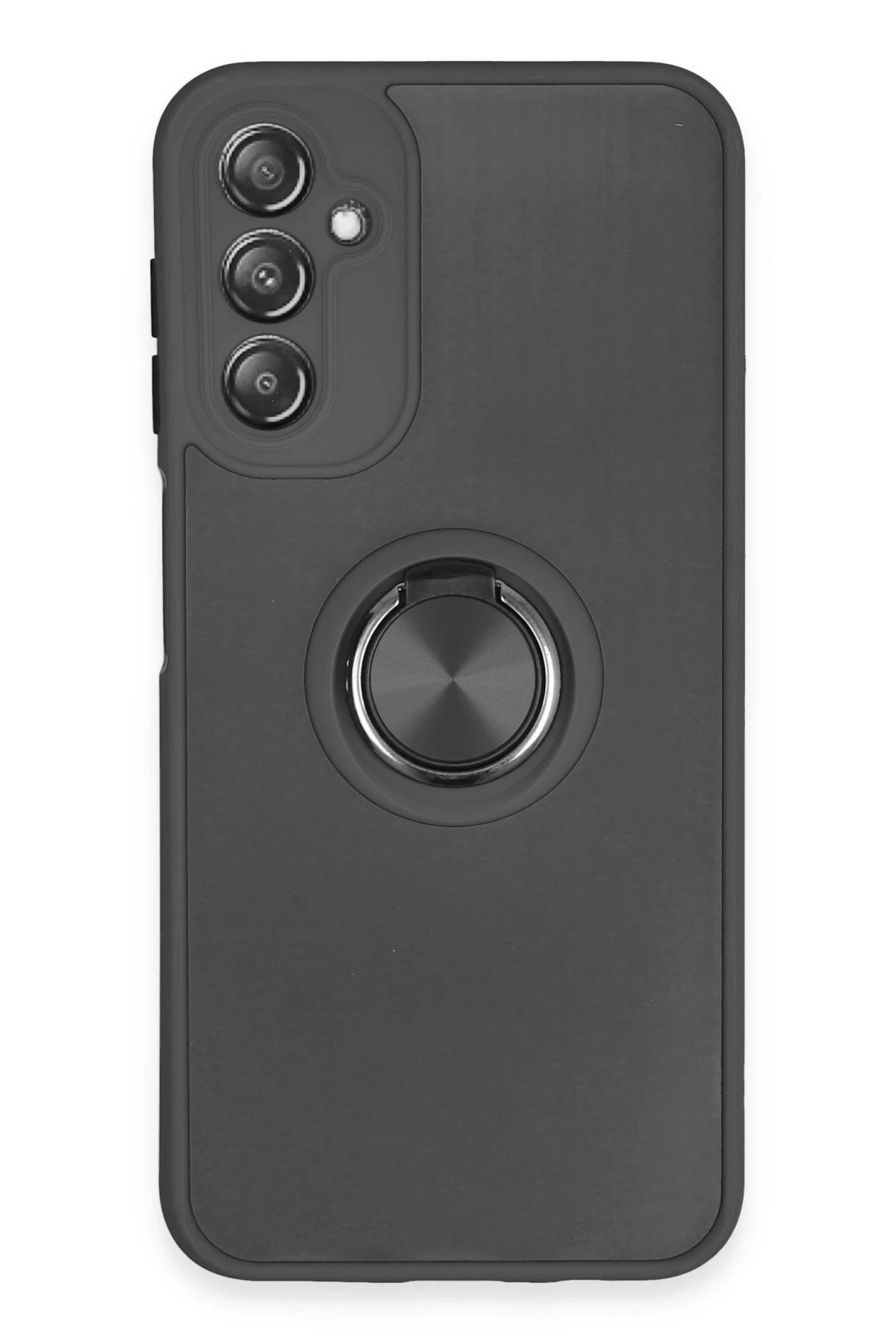 Samsung Galaxy A14 4G Kılıf Montreal Yüzüklü Silikon Kapak - Siyah-(5796)