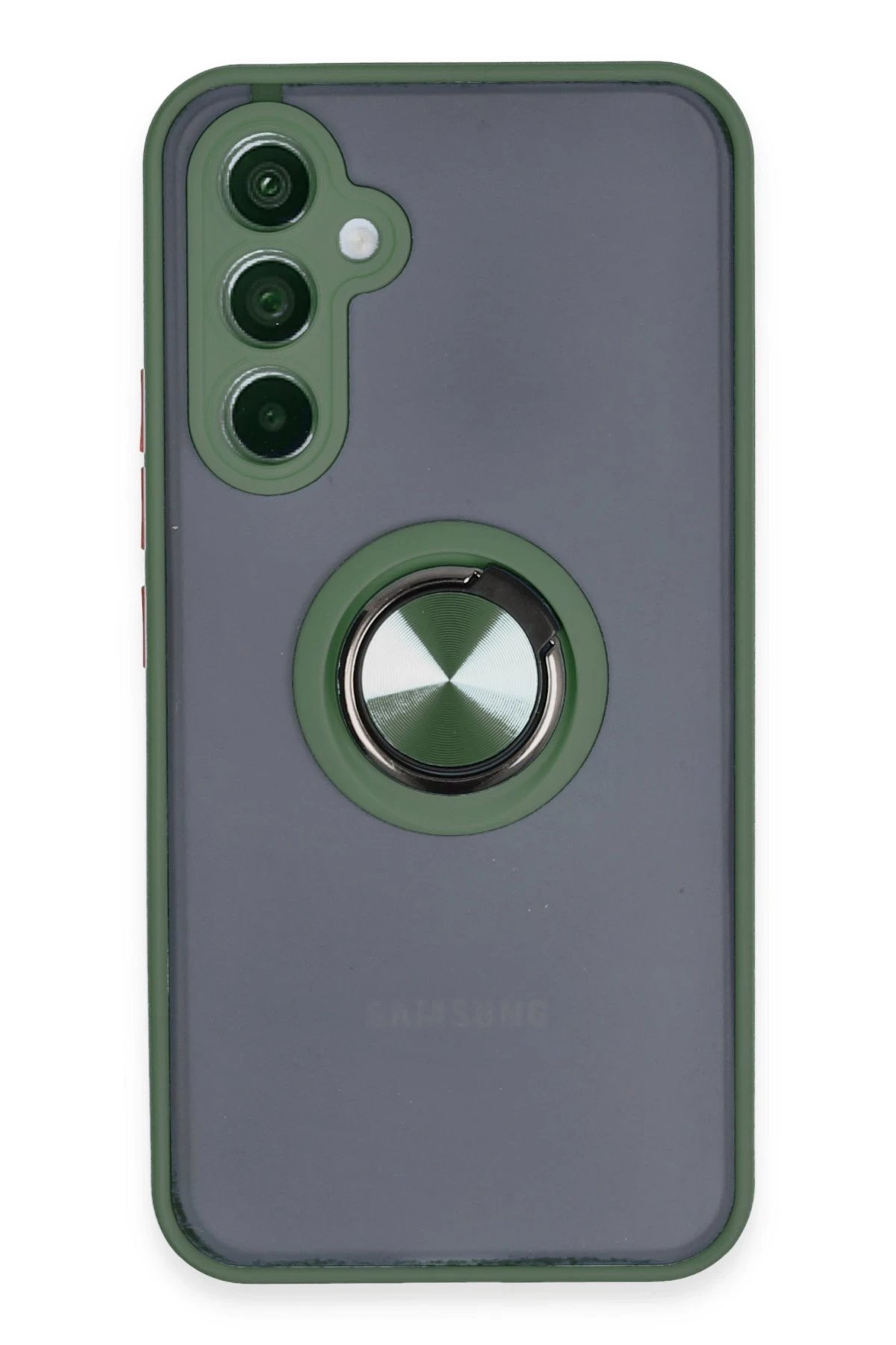 Samsung Galaxy A54 5G Kılıf Montreal Yüzüklü Silikon Kapak - Yeşil-(5796)