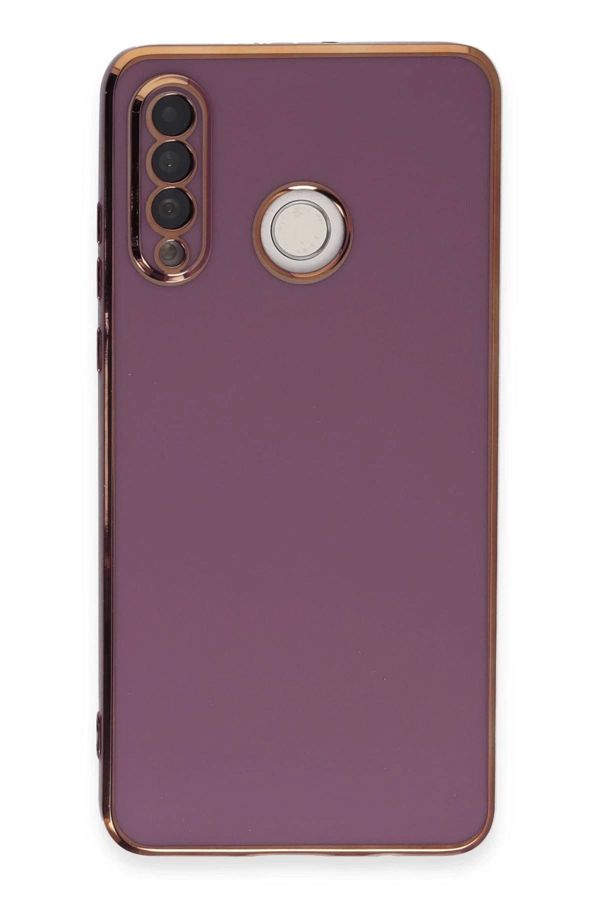 Huawei P30 Lite Kılıf Volet Silikon - Mor-(5796)