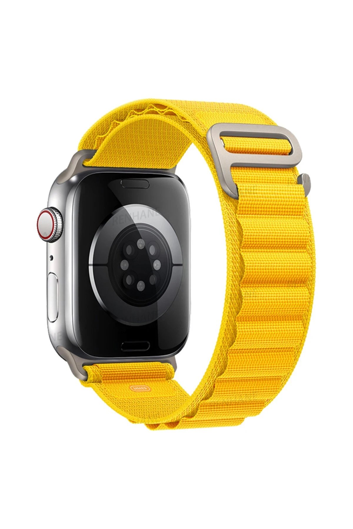 Apple Watch 42mm Mountain Kordon - Sarı-(5796)