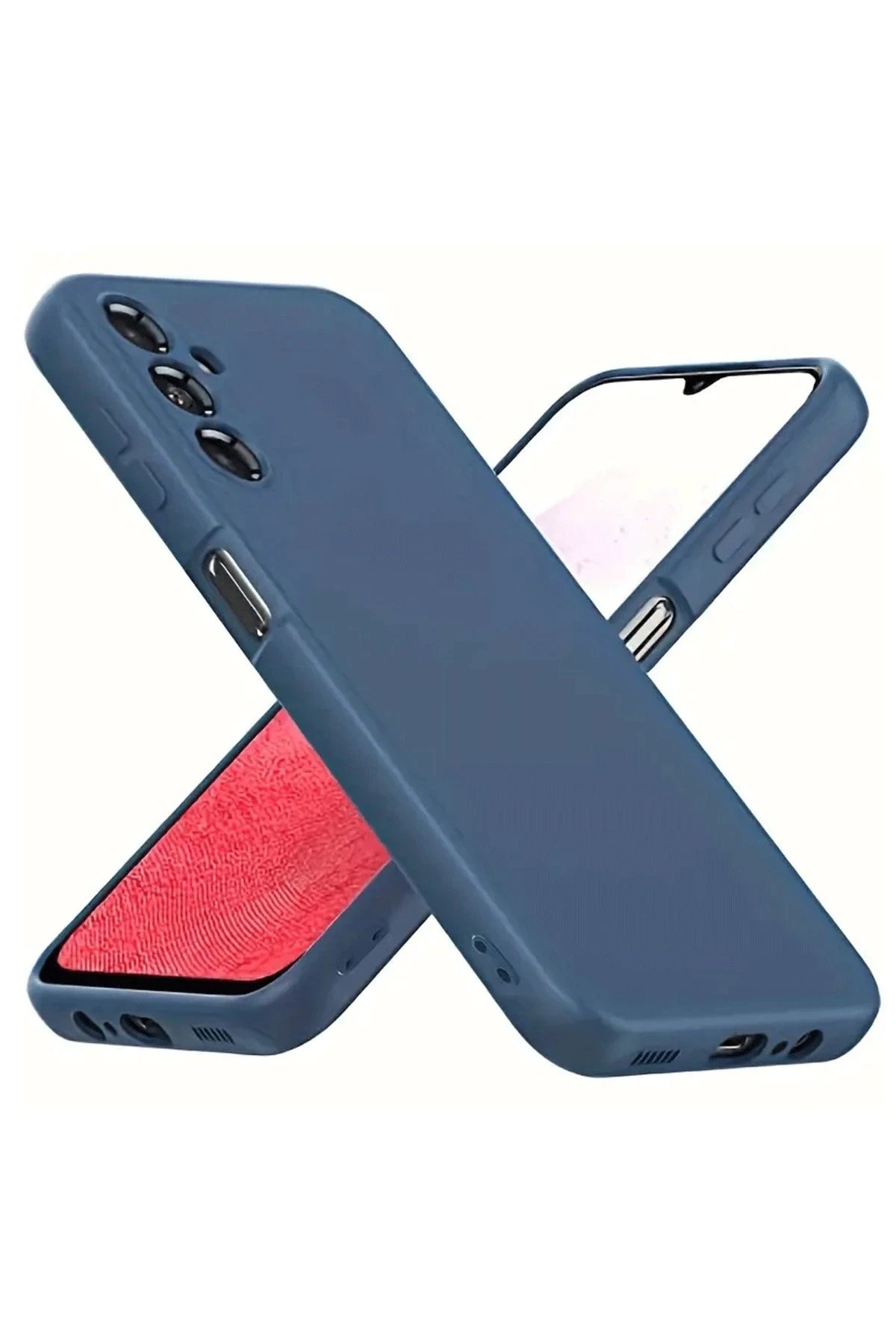 Samsung Galaxy A34 5G Kılıf First Silikon - Lacivert-(5796)