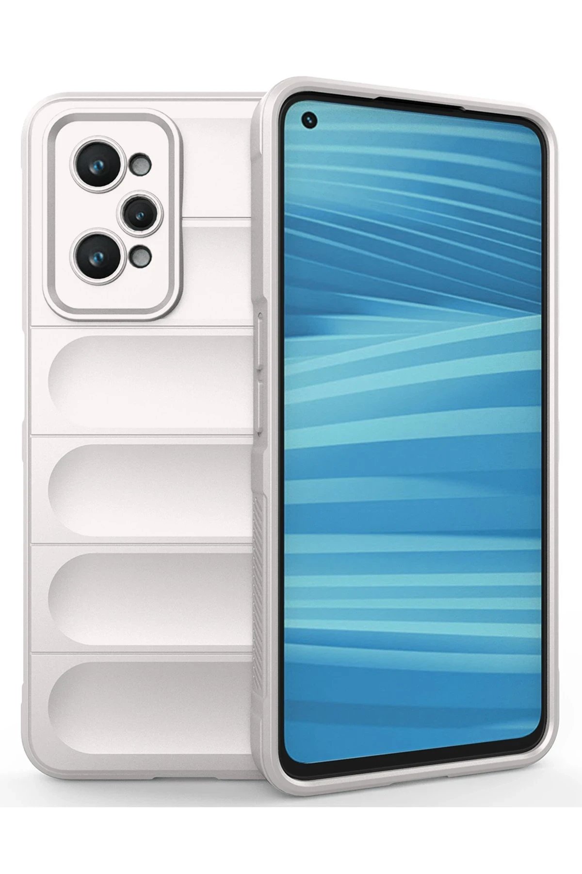 Realme GT2 5G Kılıf Optimum Silikon - Krem-(5796)