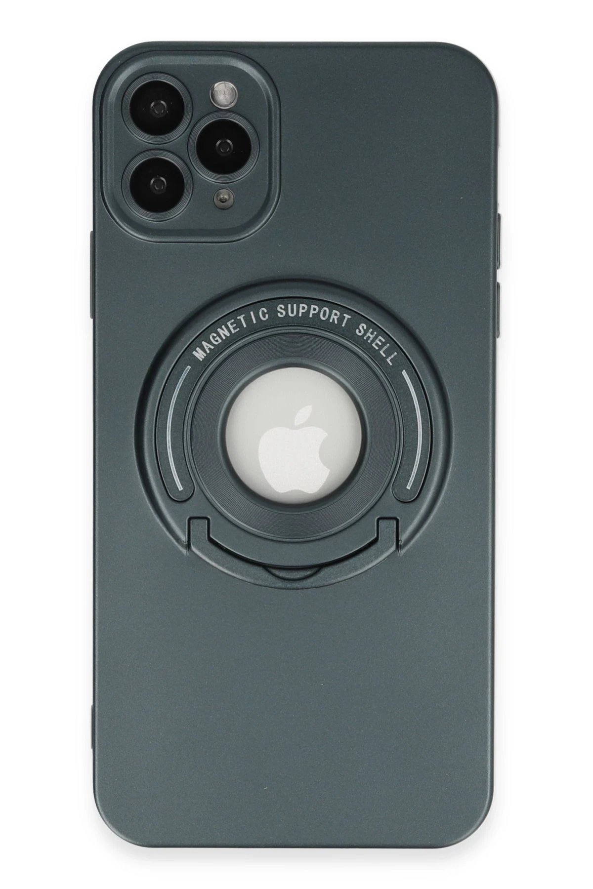 iPhone 12 Pro Max Kılıf Lukka Magneticsafe Kapak - Koyu Yeşil-(5796)