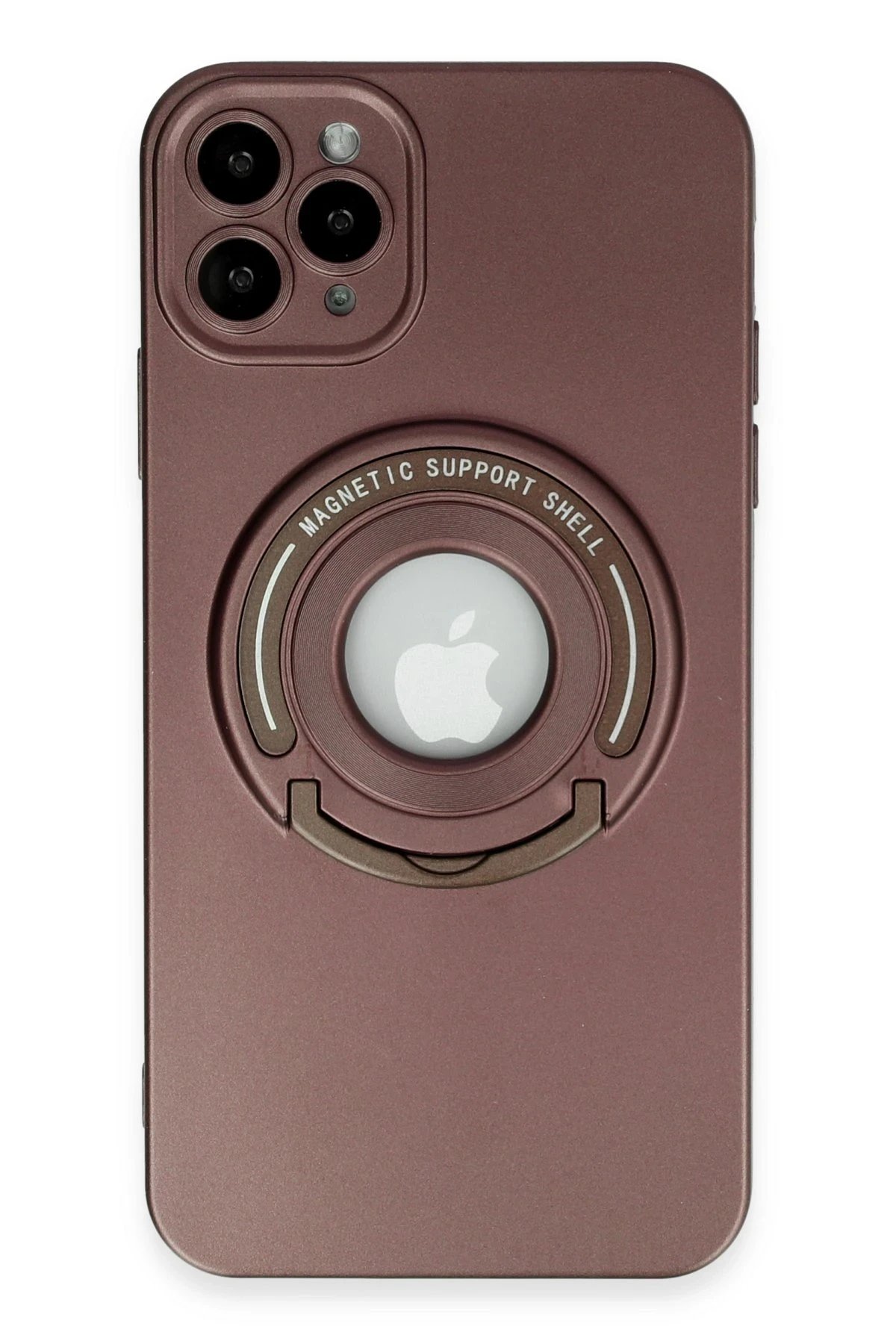 iPhone 12 Pro Max Kılıf Lukka Magneticsafe Kapak - Kahverengi-(5796)