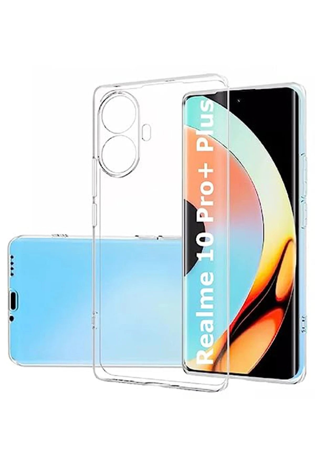 Realme 10 Pro Plus 5G Kılıf Lüx Şeffaf Silikon-(5796)