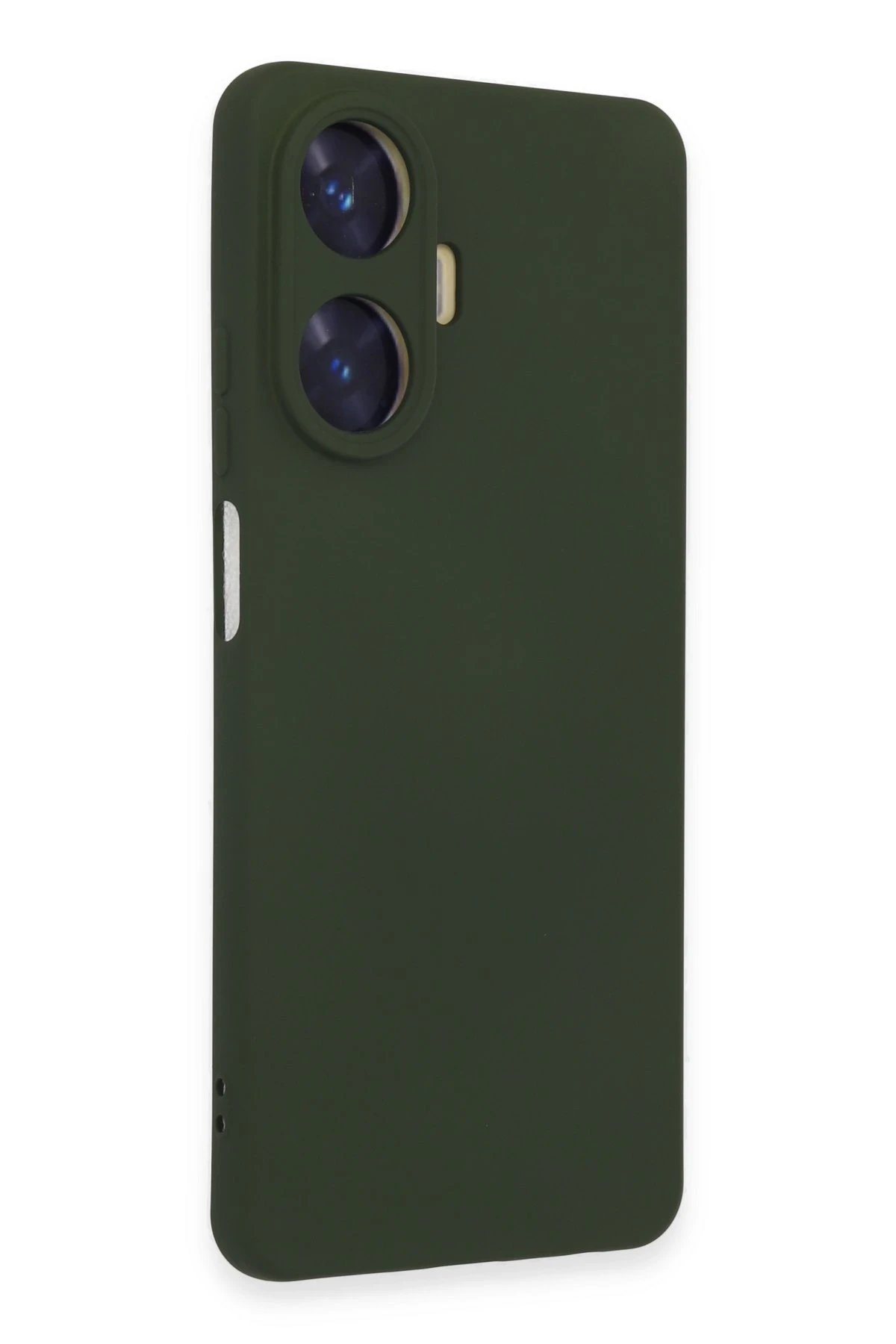 Realme C55 Kılıf Nano içi Kadife Silikon - Koyu Yeşil-(5796)