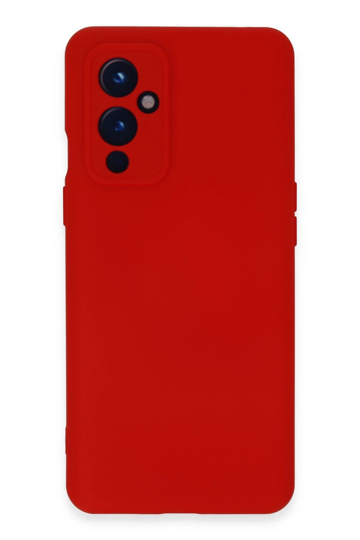 One Plus 9 Kılıf Nano içi Kadife Silikon - Kırmızı-(5796)