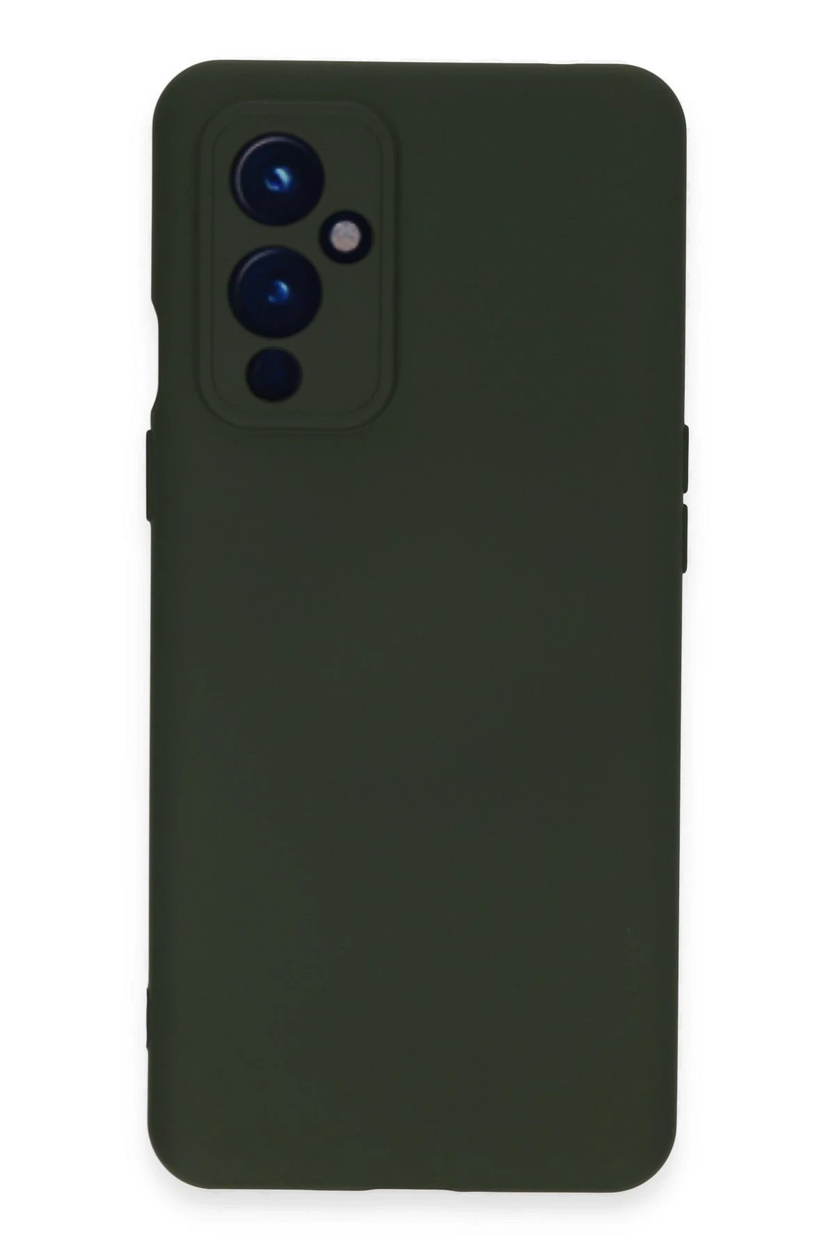 One Plus 9 Kılıf Nano içi Kadife Silikon - Koyu Yeşil-(5796)