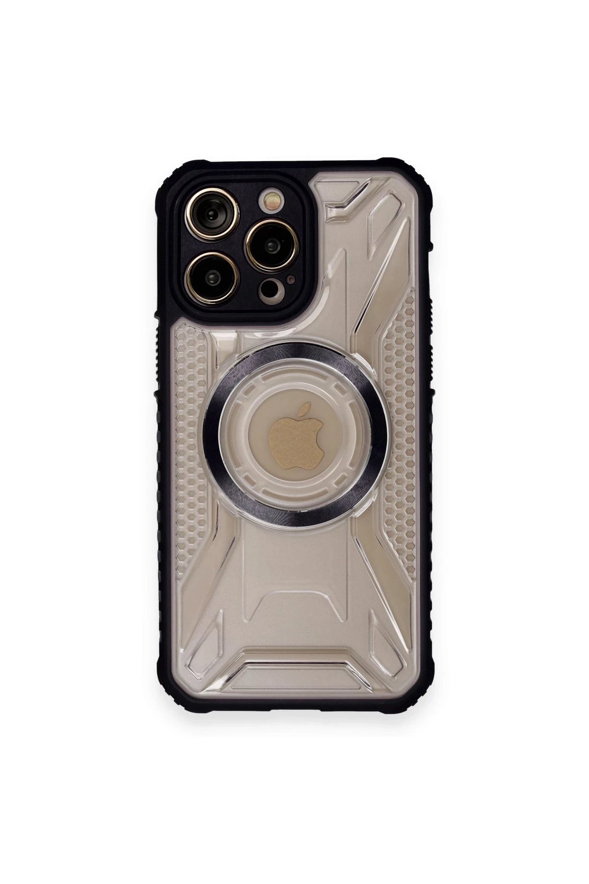 iPhone 12 Pro Max Kılıf Prag Magneticsafe Kapak - Siyah-(5796)