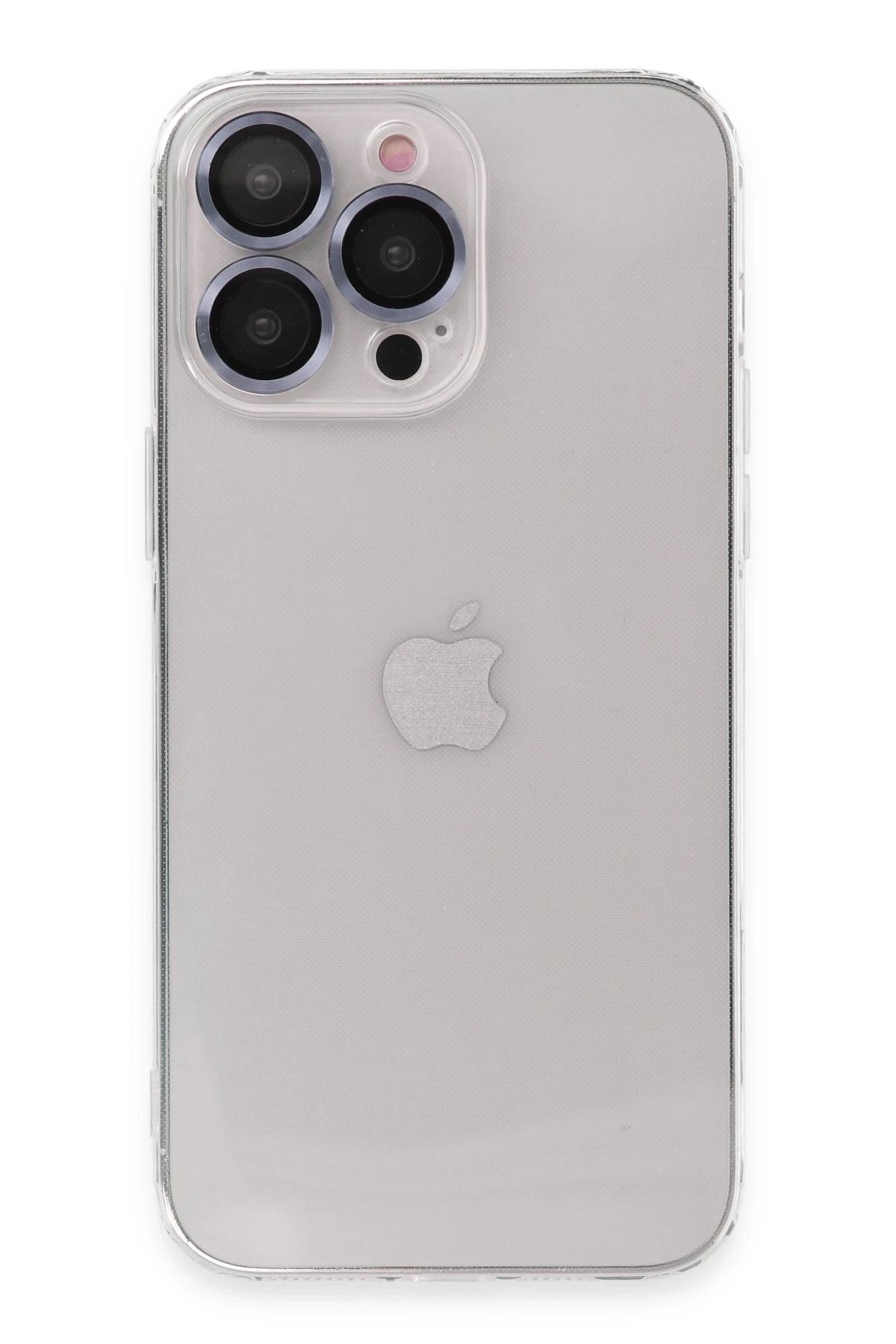 iPhone 13 Pro Max Kılıf Luko Lens Silikon - Sierra Blue-(5796)