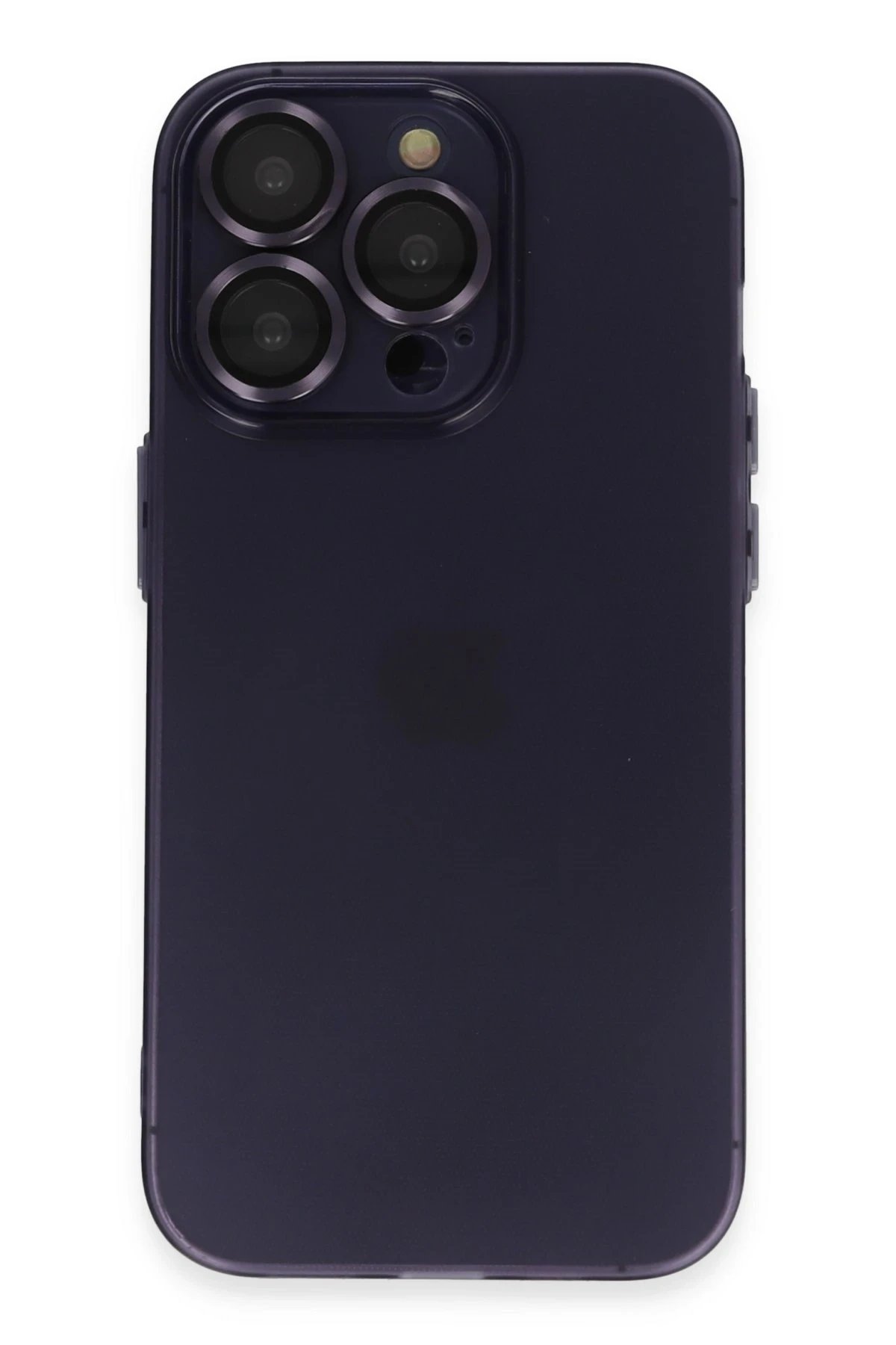 iPhone 14 Pro Max Kılıf Luko Lens Silikon - Siyah-(5796)