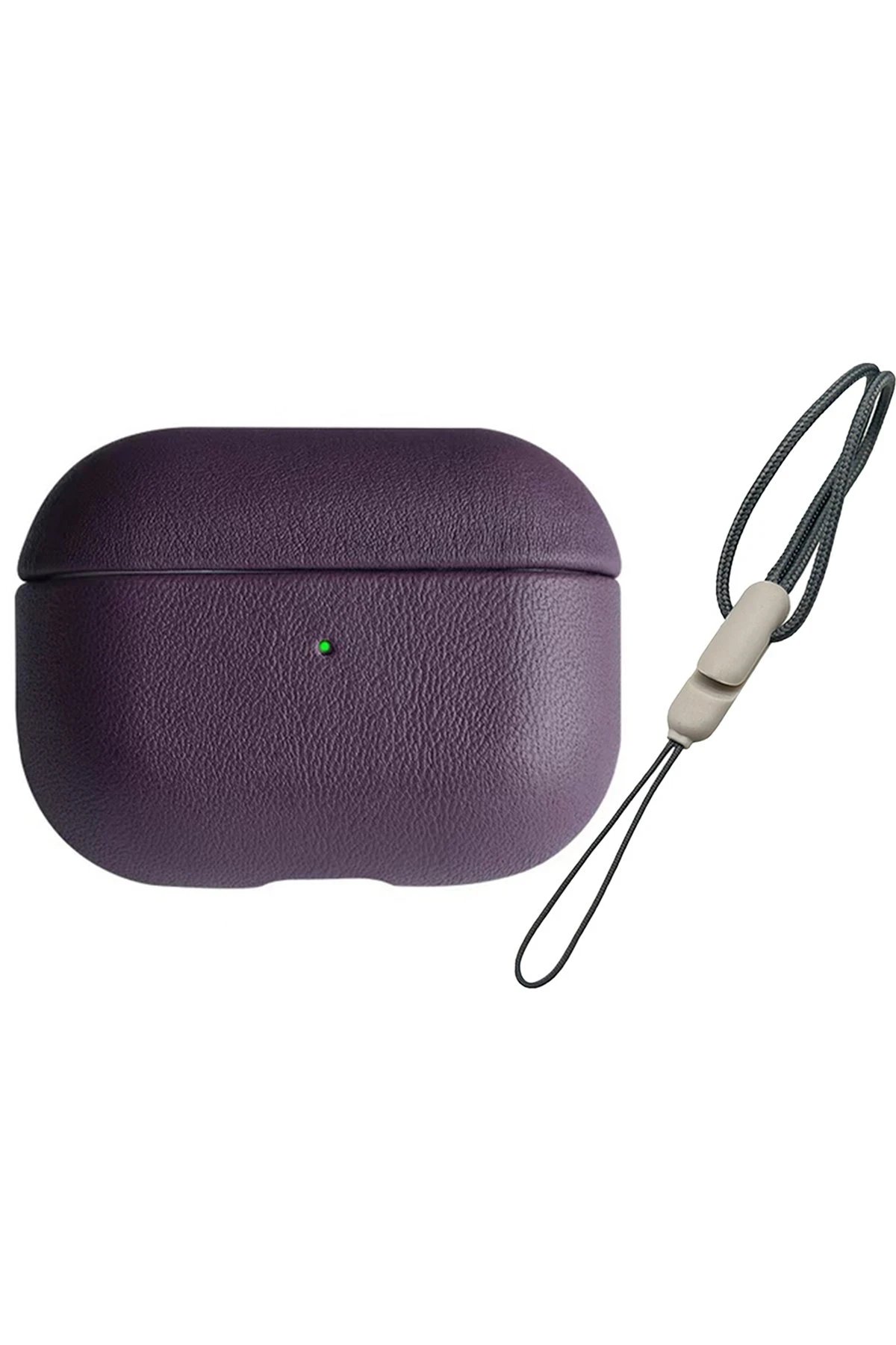 Airpods 3 (3.nesil) 405 Deri Kılıf - Mor-(5796)